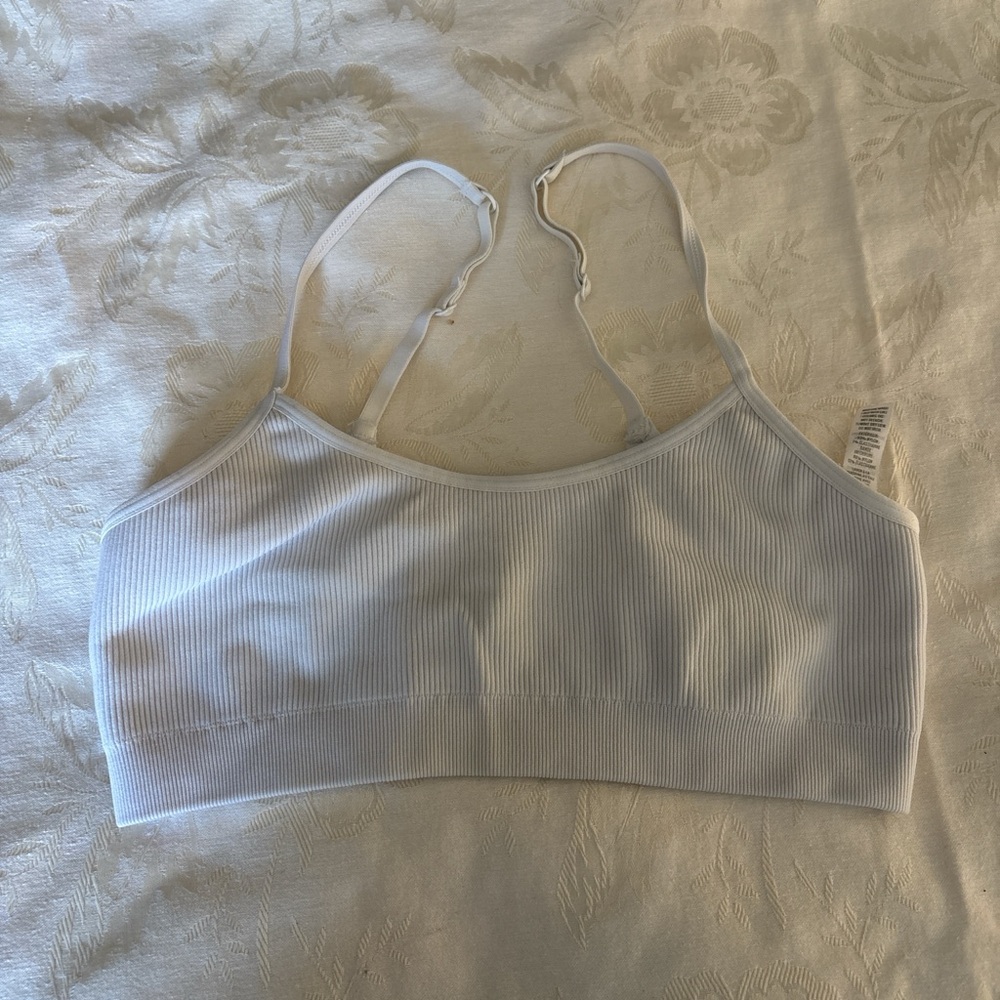 Aerie White Ribbed Women's Bralette